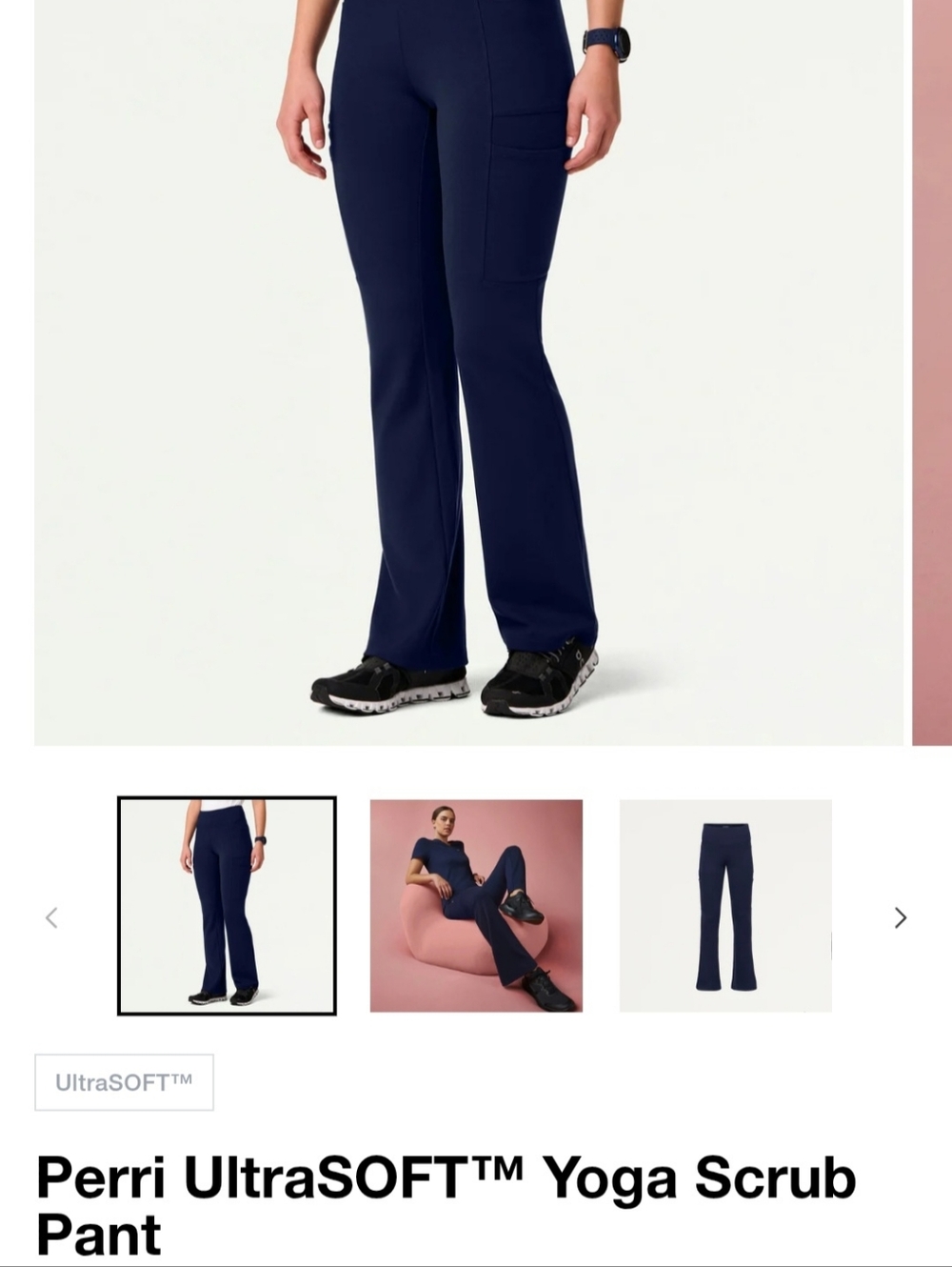 Perri UltraSOFT™ Yoga Scrub Pant - Navy